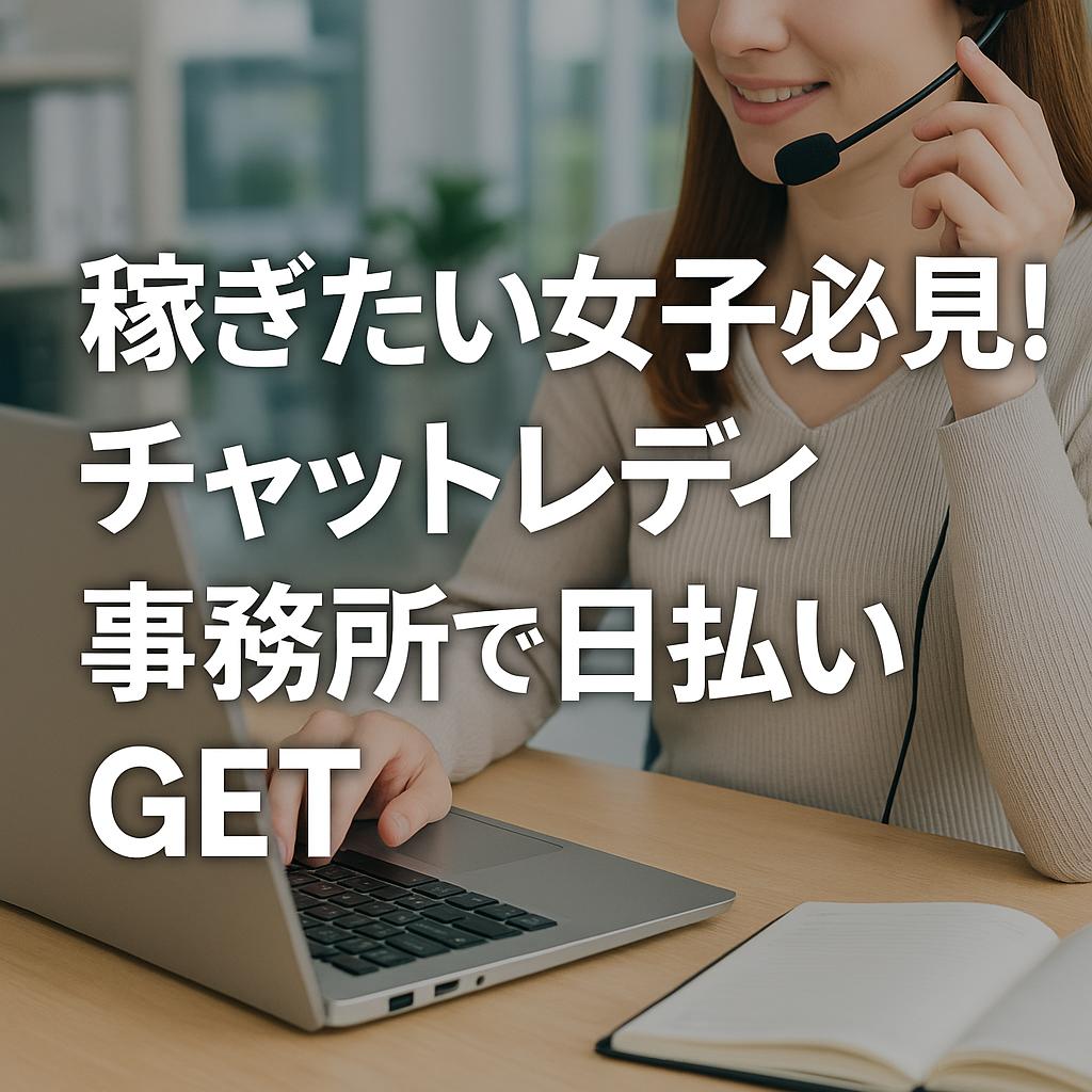 稼ぎたい女子必見!チャットレディ事務所で日払いGET