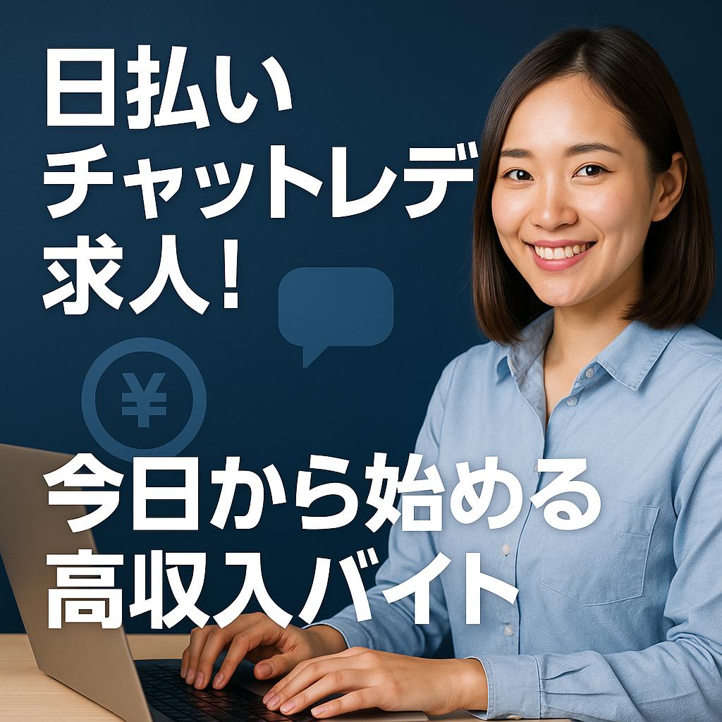 日払いチャットレディ求人！今日から始める高収入バイト
