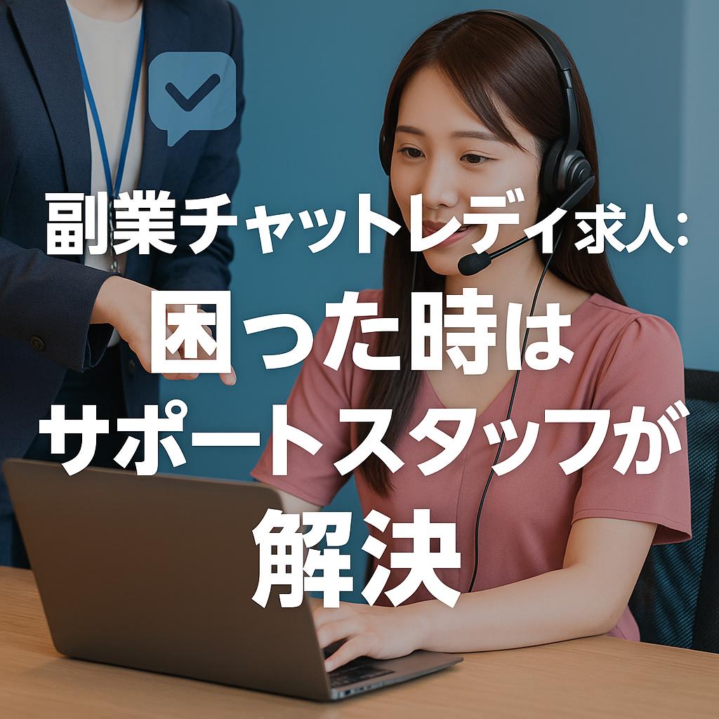 副業チャットレディ求人：困った時はサポートスタッフが解決