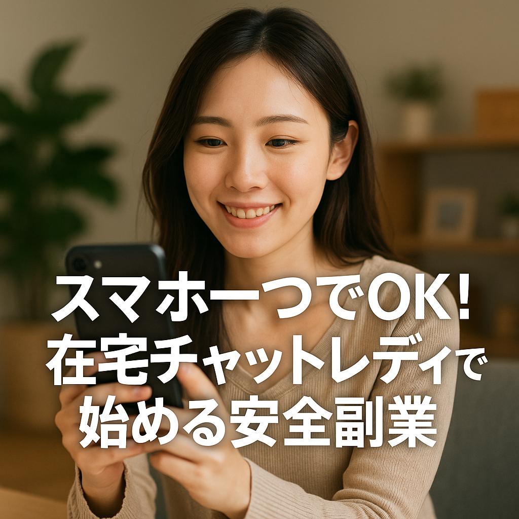 スマホ一つでOK！在宅チャットレディで始める安全副業