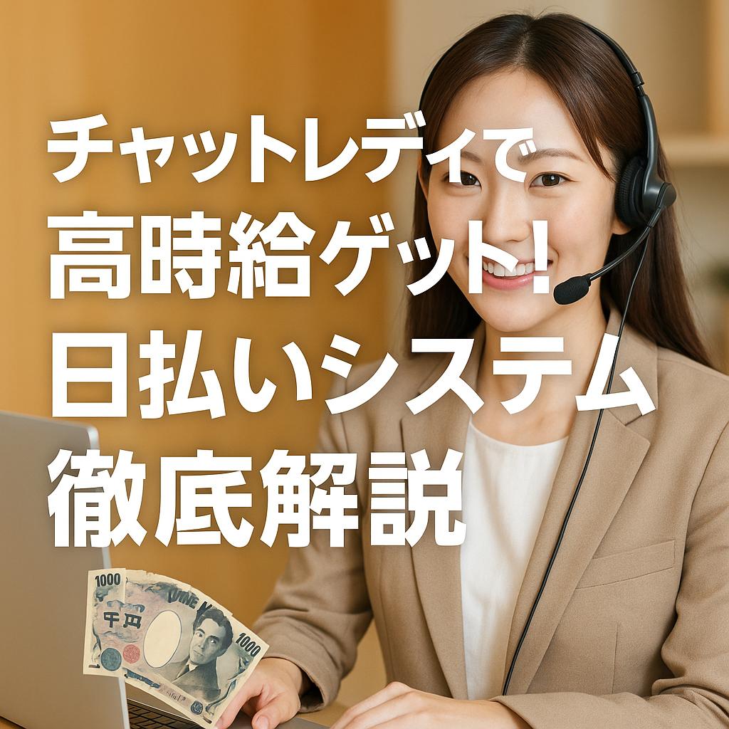 チャットレディで高時給ゲット！日払いシステム徹底解説