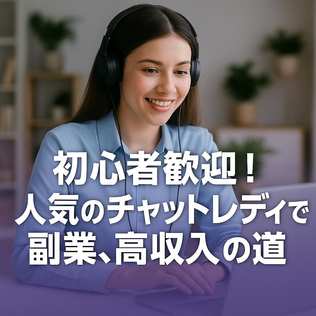 初心者歓迎!人気のチャットレディで副業、高収入の道