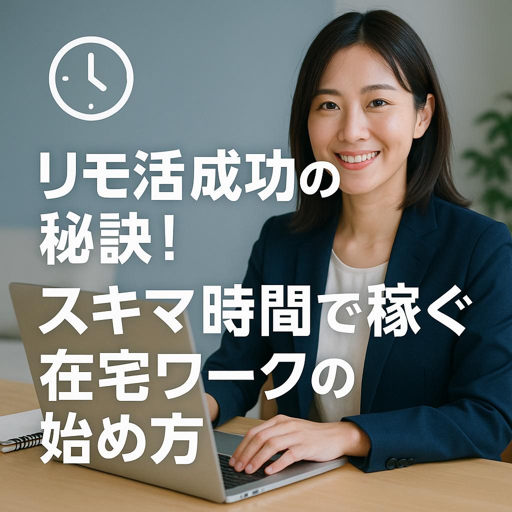 リモ活成功の秘訣！スキマ時間で稼ぐ在宅ワークの始め方