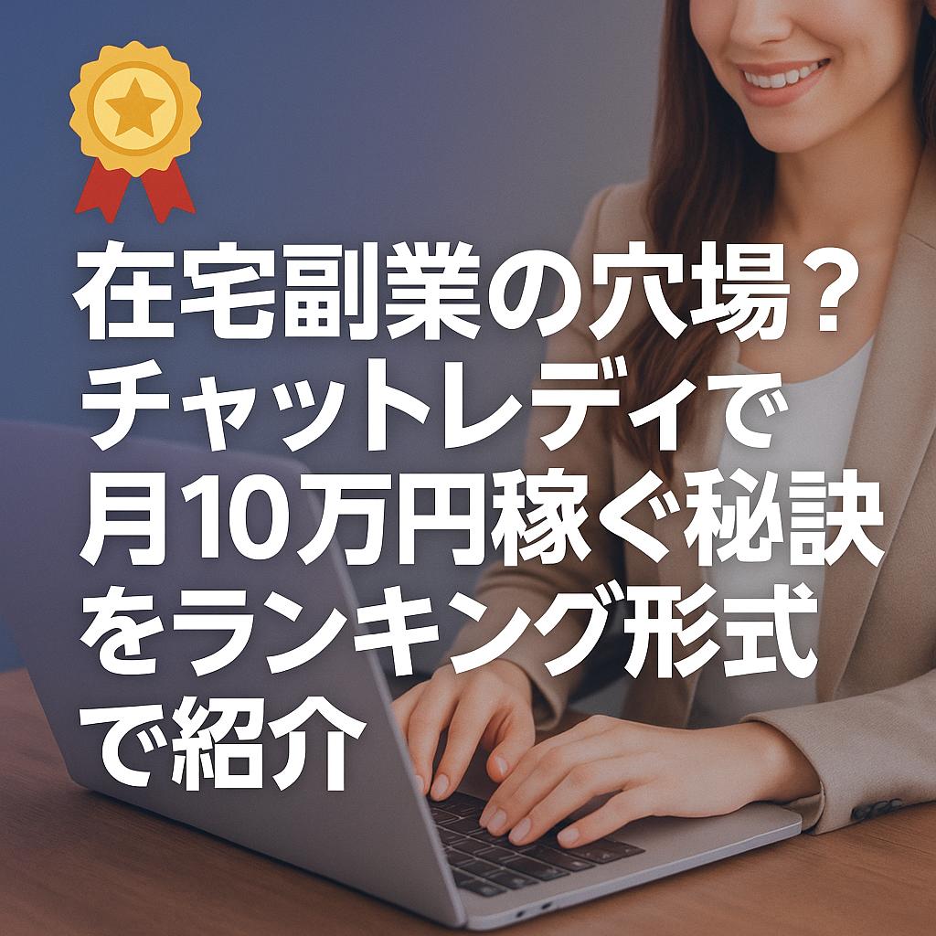 在宅副業の穴場？チャットレディで月10万円稼ぐ秘訣をランキング形式で紹介
