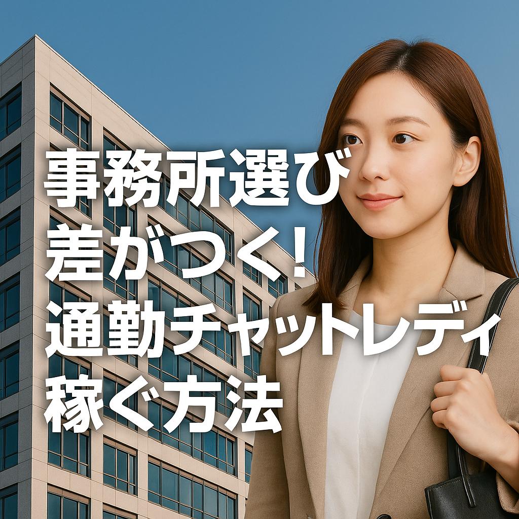 事務所選びで差がつく！通勤チャットレディ稼ぐ方法