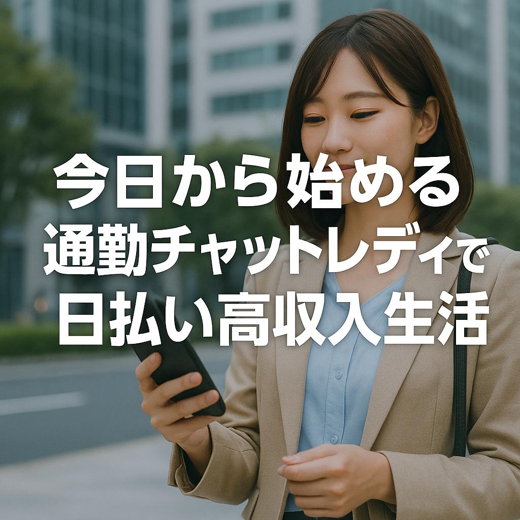 今日から始める通勤チャットレディで日払い高収入生活