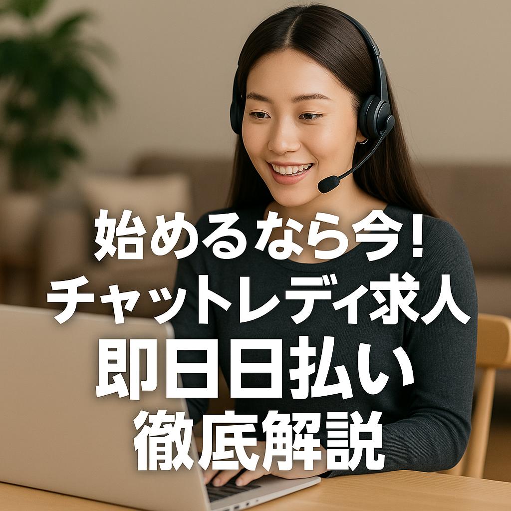 始めるなら今!チャットレディ求人即日日払い徹底解説