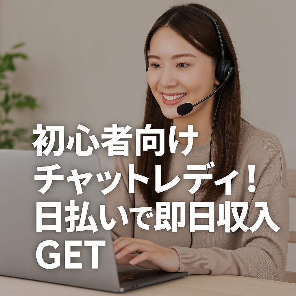 初心者向けチャットレディ!日払いで即日収入GET