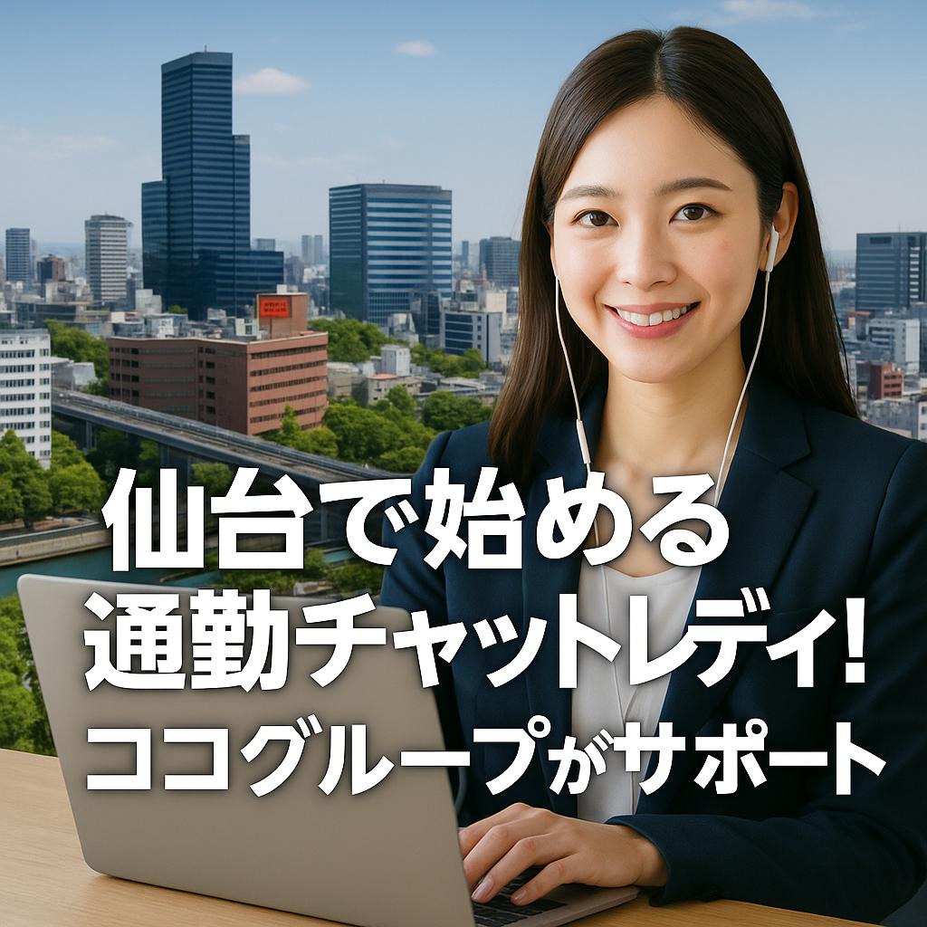 仙台で始める通勤チャットレディ!ココグループがサポート