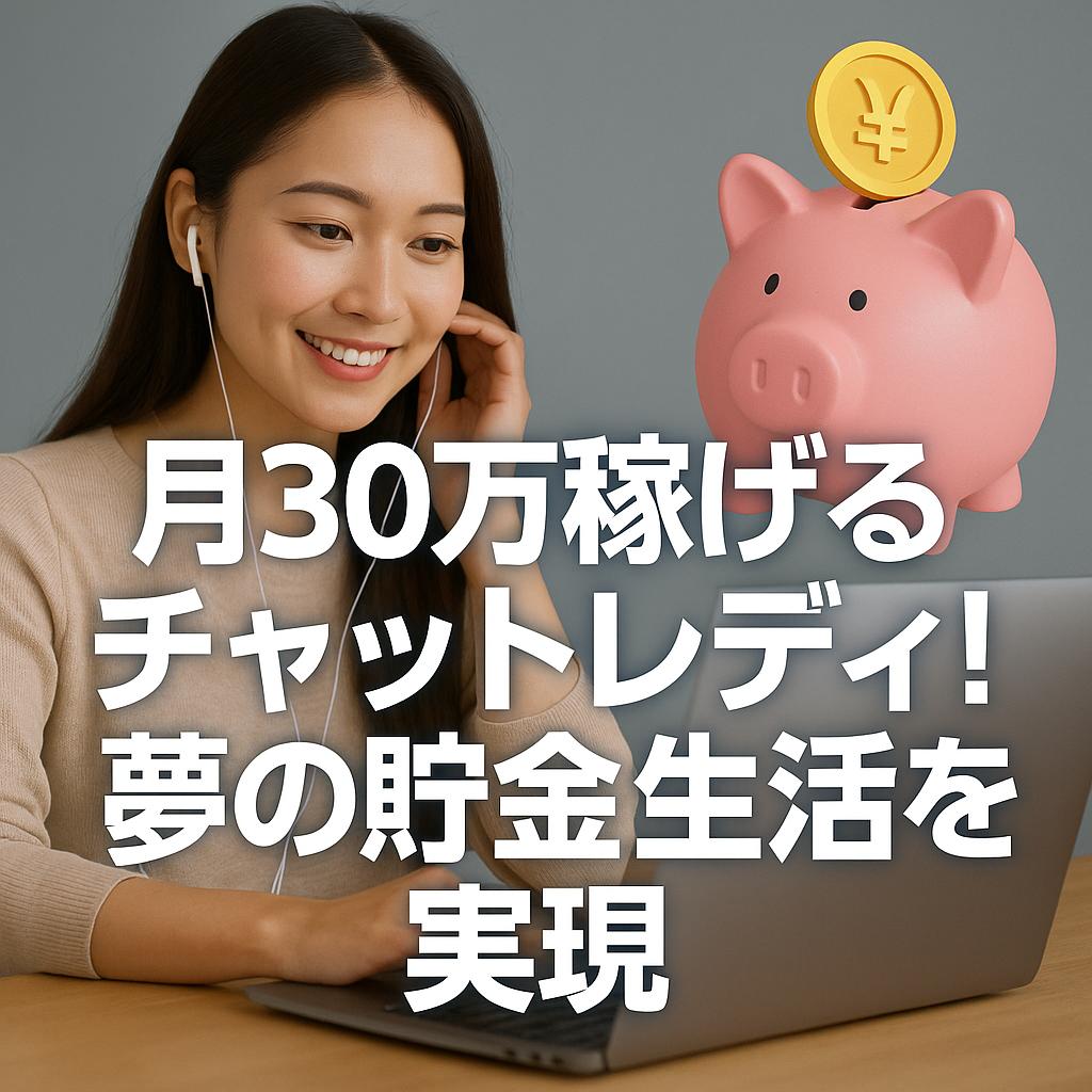 月30万稼げるチャットレディ!夢の貯金生活を実現