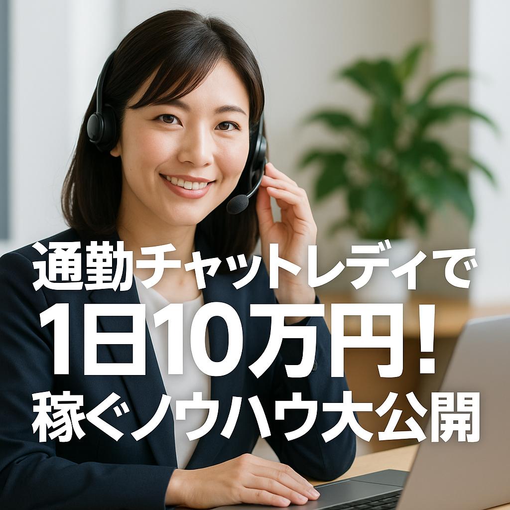 通勤チャットレディで1日10万円!稼ぐノウハウ大公開