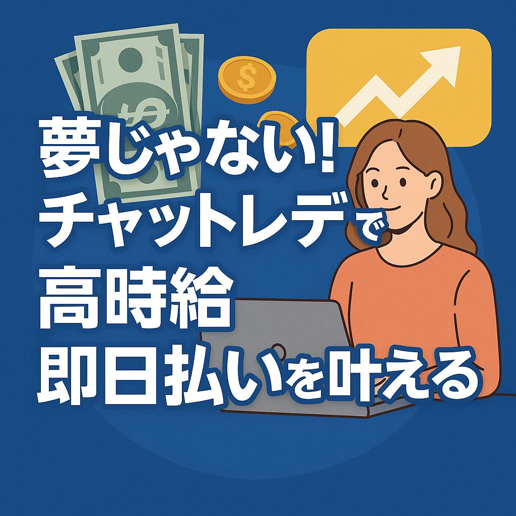 夢じゃない！チャットレディで高時給即日払いを叶える