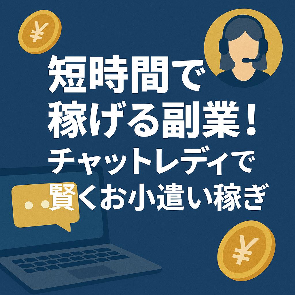短時間で稼げる副業!チャットレディで賢くお小遣い稼ぎ