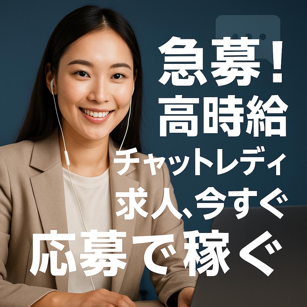 急募!高時給チャットレディ求人、今すぐ応募で稼ぐ