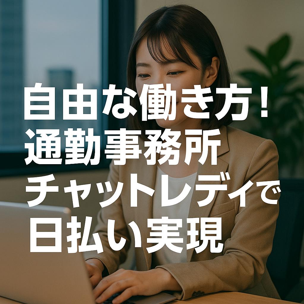 自由な働き方！通勤事務所チャットレディで日払い実現